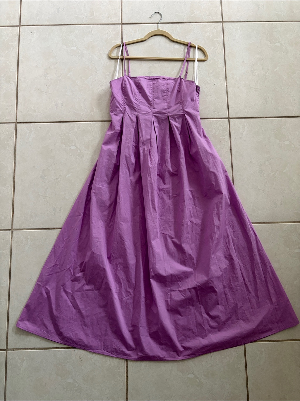 Lavender Spaghetti-Strap Midi Dress